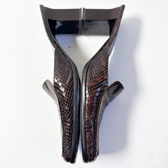 Via Spiga Snake Embossed Mule Heels Size 9.5M - Picture 6 of 10